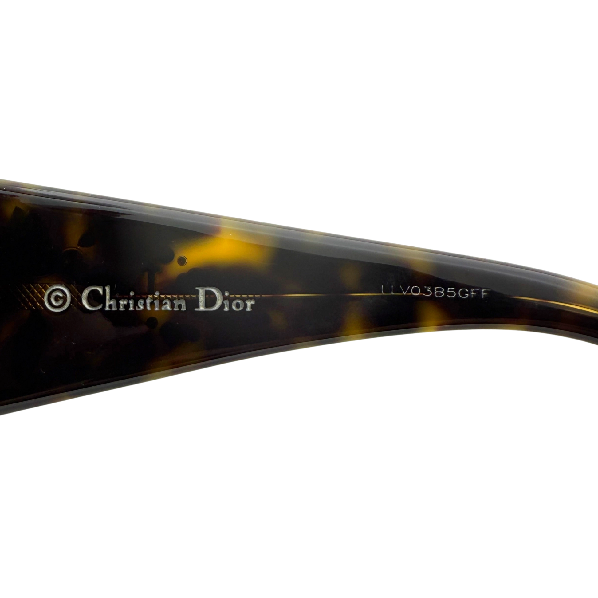 Dior 605JS Sonnenbrille mit Strasssteine Braun / neuwertig Dior