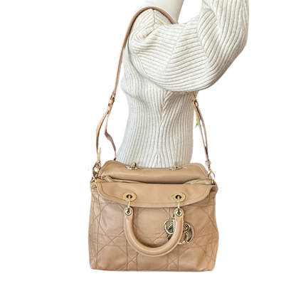 Dior Cannage Granville Tote Bag Beige / akzeptabel Dior