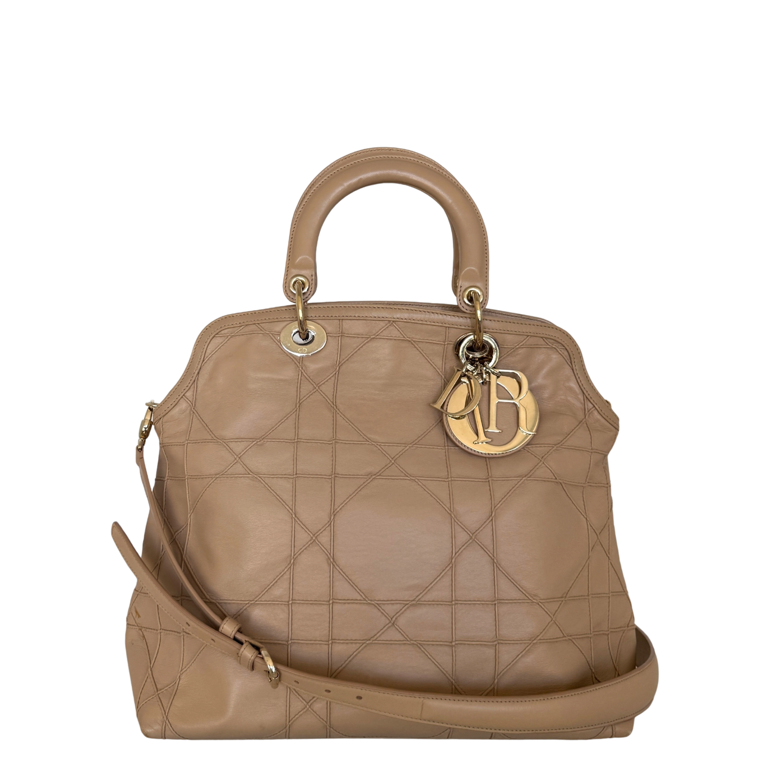 Dior Cannage Granville Tote Bag Beige / akzeptabel Dior