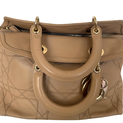 Dior Cannage Granville Tote Bag Beige / akzeptabel Dior