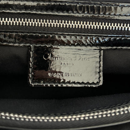 Christian Dior Soft Lady Dior Shopper Cannage Lackleder Schwarz / gut Dior