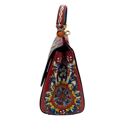 Dolce & Gabbana  Dauphine Print Medium Miss Sicily Satchel Multicolor Dolce & Gabbana
