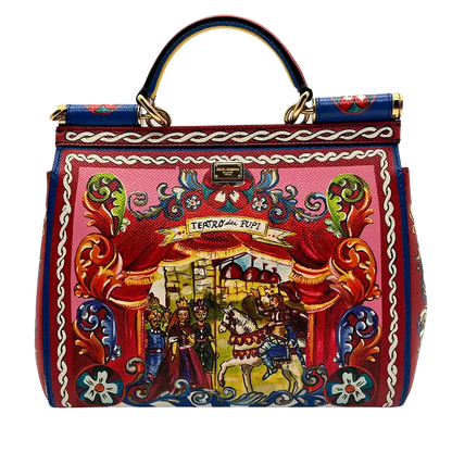 Dolce & Gabbana  Dauphine Print Medium Miss Sicily Satchel Multicolor Dolce & Gabbana