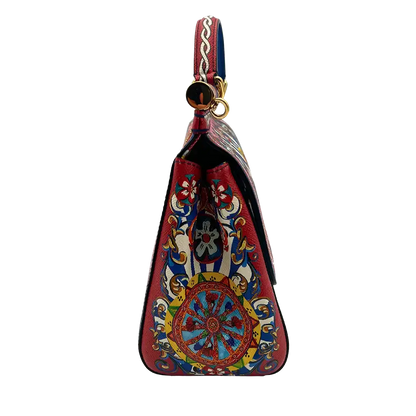 Dolce & Gabbana  Dauphine Print Medium Miss Sicily Satchel Multicolor Dolce & Gabbana