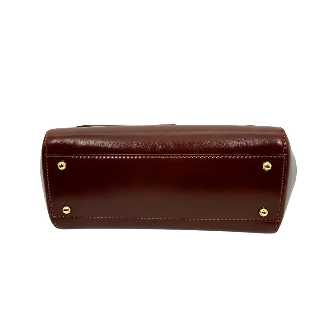 Dolce & Gabbana Sicily Medium Tasche aus Vintage Kalbsleder braun / sehr gut Dolce & Gabbana