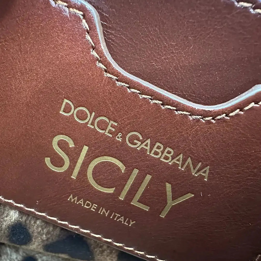 Dolce & Gabbana Sicily Medium Tasche aus Vintage Kalbsleder braun / sehr gut Dolce & Gabbana