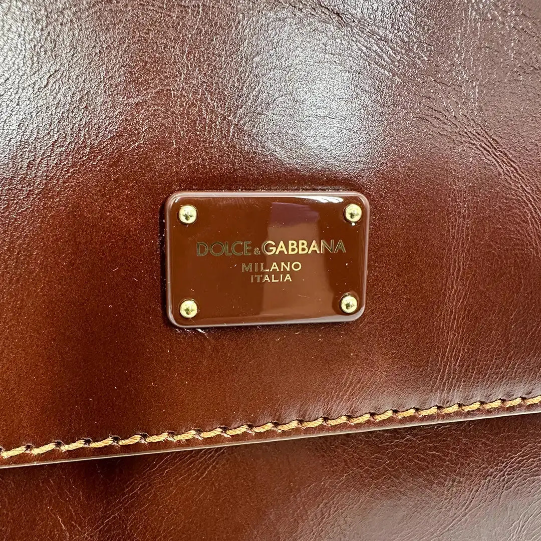 Dolce & Gabbana Sicily Medium Tasche aus Vintage Kalbsleder braun / sehr gut Dolce & Gabbana
