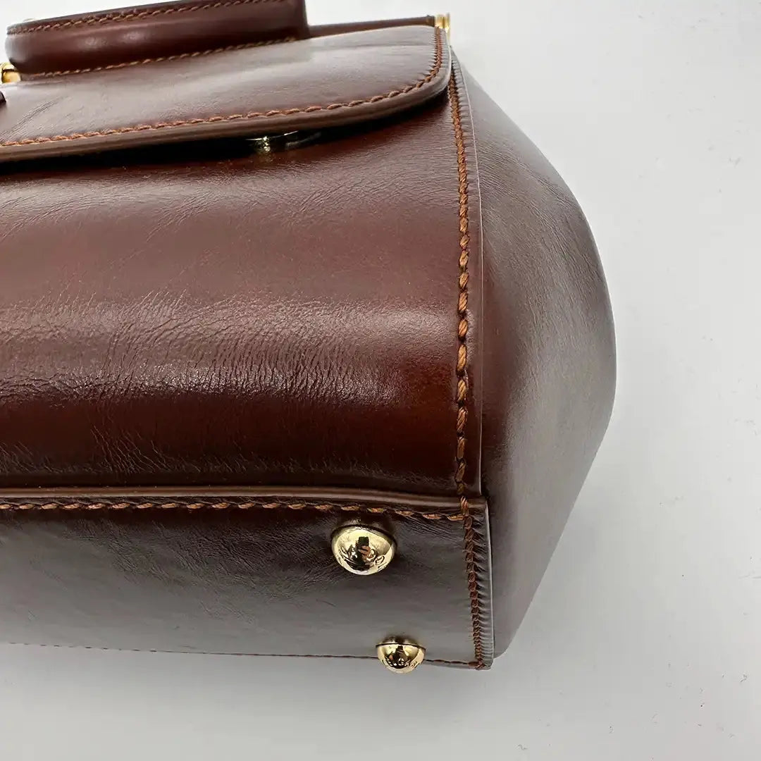 Dolce & Gabbana Sicily Medium Tasche aus Vintage Kalbsleder braun / sehr gut Dolce & Gabbana
