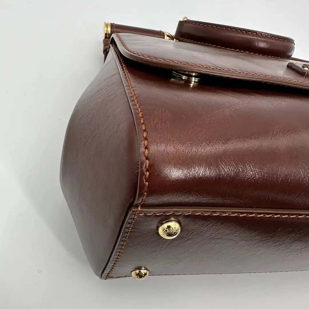 Dolce & Gabbana Sicily Medium Tasche aus Vintage Kalbsleder braun / sehr gut Dolce & Gabbana