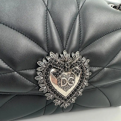 Dolce & Gabbana Devoition Leder Handtasche schwarz Fullset / neuwertig Dolce & Gabbana