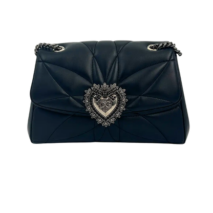 Dolce & Gabbana Devoition Leder Handtasche schwarz Fullset / neuwertig Dolce & Gabbana