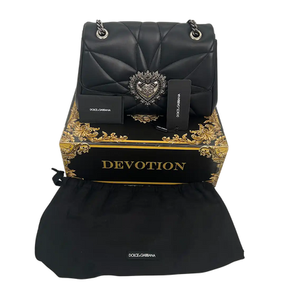 Dolce & Gabbana Devoition Leder Handtasche schwarz Fullset / neuwertig Dolce & Gabbana