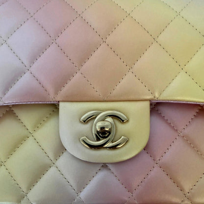 Chanel Timeless Double Flap Medium Tie Dye Ombre Multicolor 2024 Fullset / sehr gut Chanel