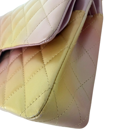 Chanel Timeless Double Flap Medium Tie Dye Ombre Multicolor 2024 Fullset / sehr gut Chanel