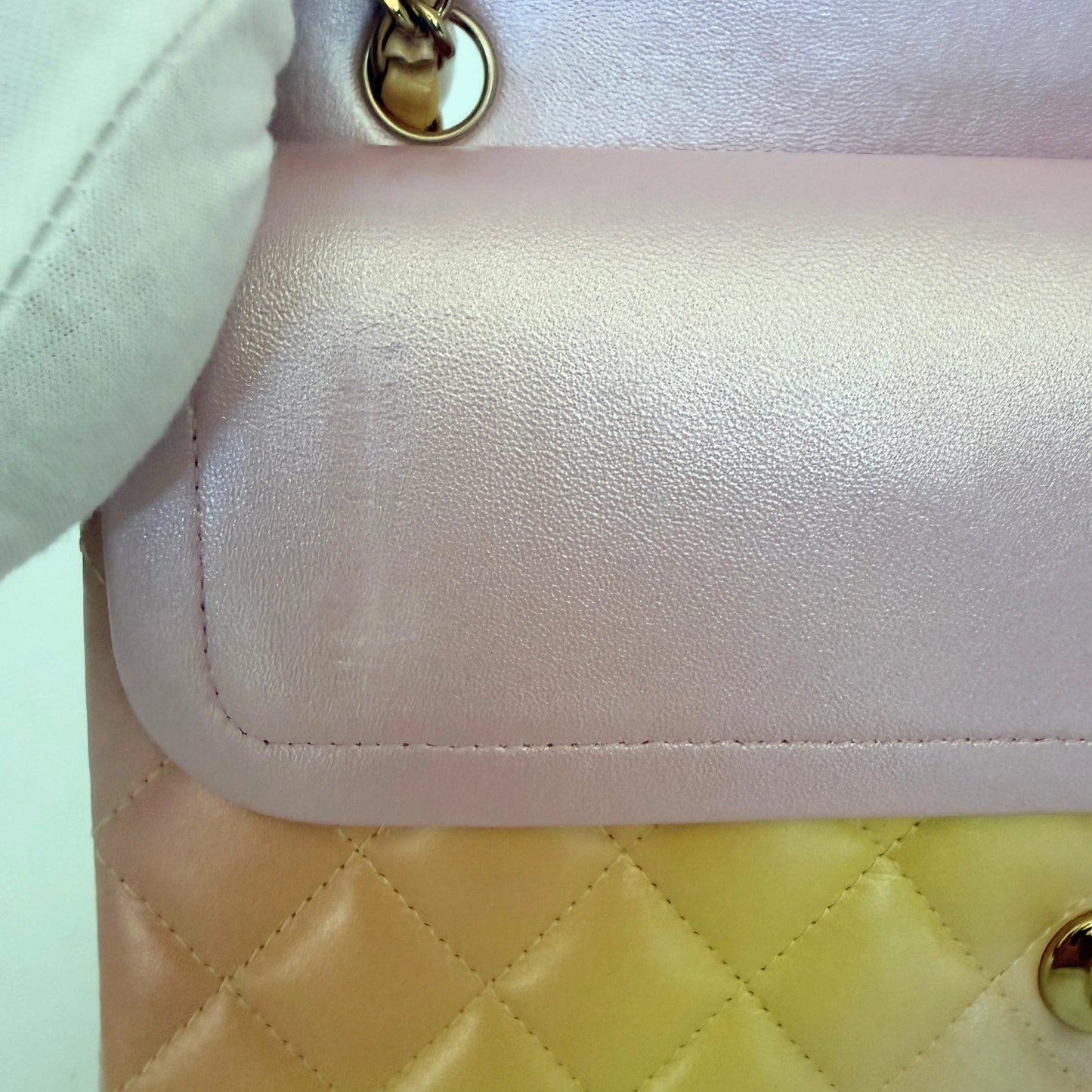 Chanel Timeless Double Flap Medium Tie Dye Ombre Multicolor 2024 Fullset / sehr gut Chanel