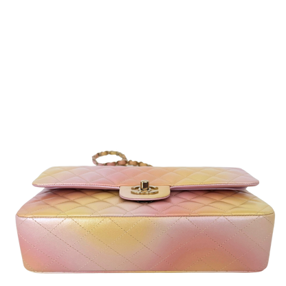 Chanel Timeless Double Flap Medium Tie Dye Ombre Multicolor 2024 Fullset / sehr gut Chanel