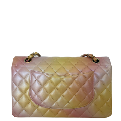 Chanel Timeless Double Flap Medium Tie Dye Ombre Multicolor 2024 Fullset / sehr gut Chanel