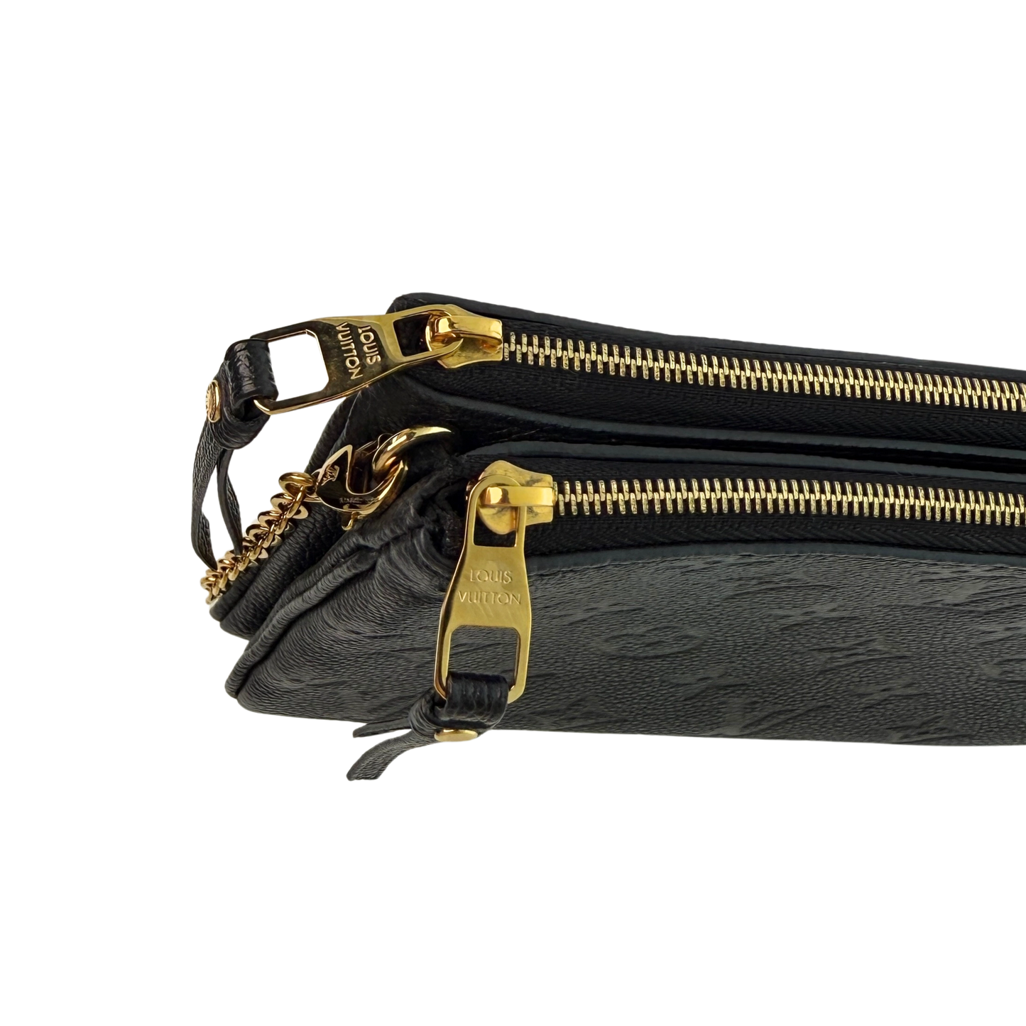 Louis Vuitton Pochette Double Zip Monogram Empreinte Schwarz Fullset / sehr gut Louis Vuitton