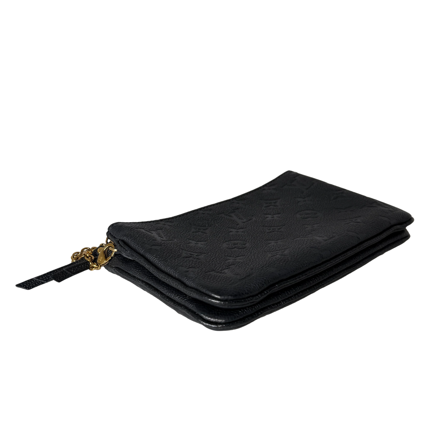 Louis Vuitton Pochette Double Zip Monogram Empreinte Schwarz Fullset / sehr gut Louis Vuitton