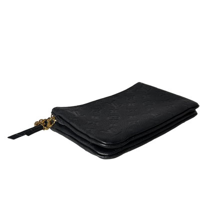 Louis Vuitton Pochette Double Zip Monogram Empreinte Schwarz Fullset / sehr gut Louis Vuitton