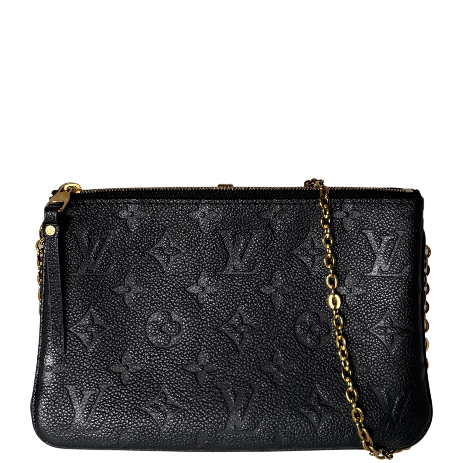 Louis Vuitton Pochette Double Zip Monogram Empreinte Schwarz Fullset / sehr gut Louis Vuitton