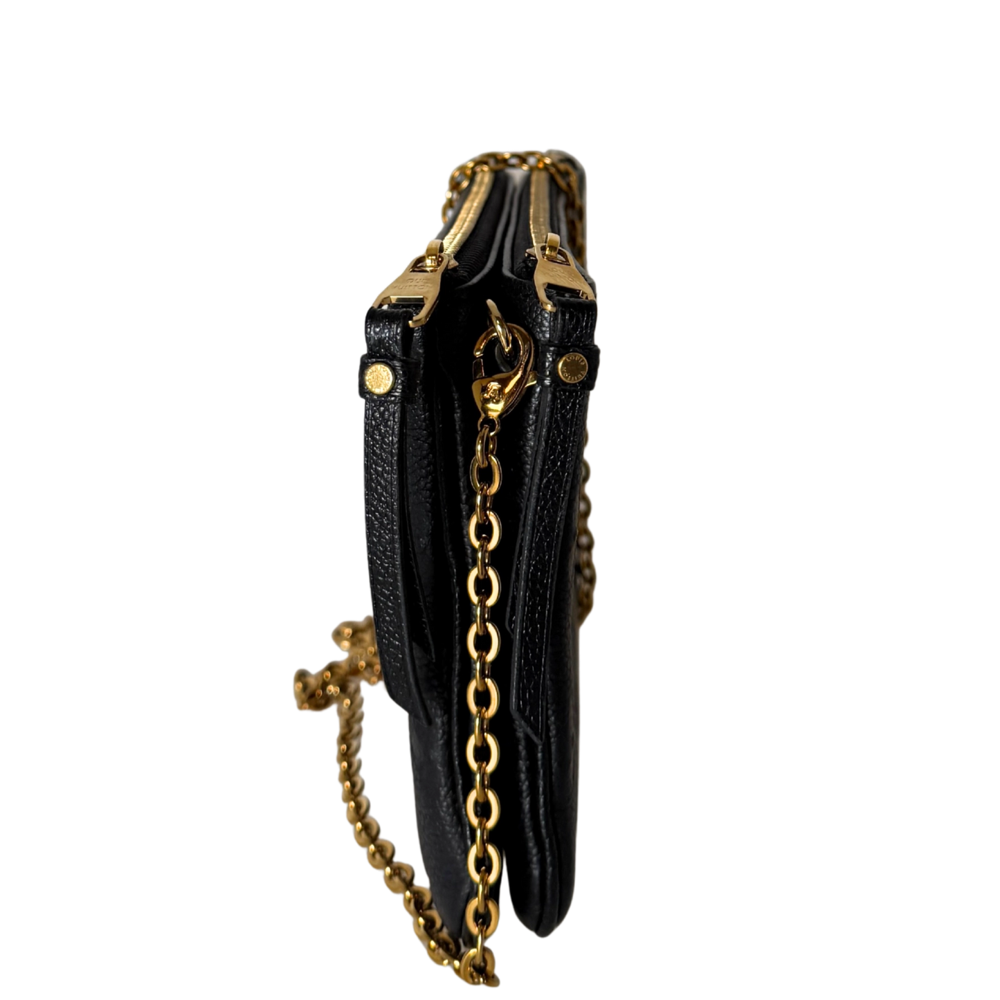 Louis Vuitton Pochette Double Zip Monogram Empreinte Schwarz Fullset / sehr gut Louis Vuitton