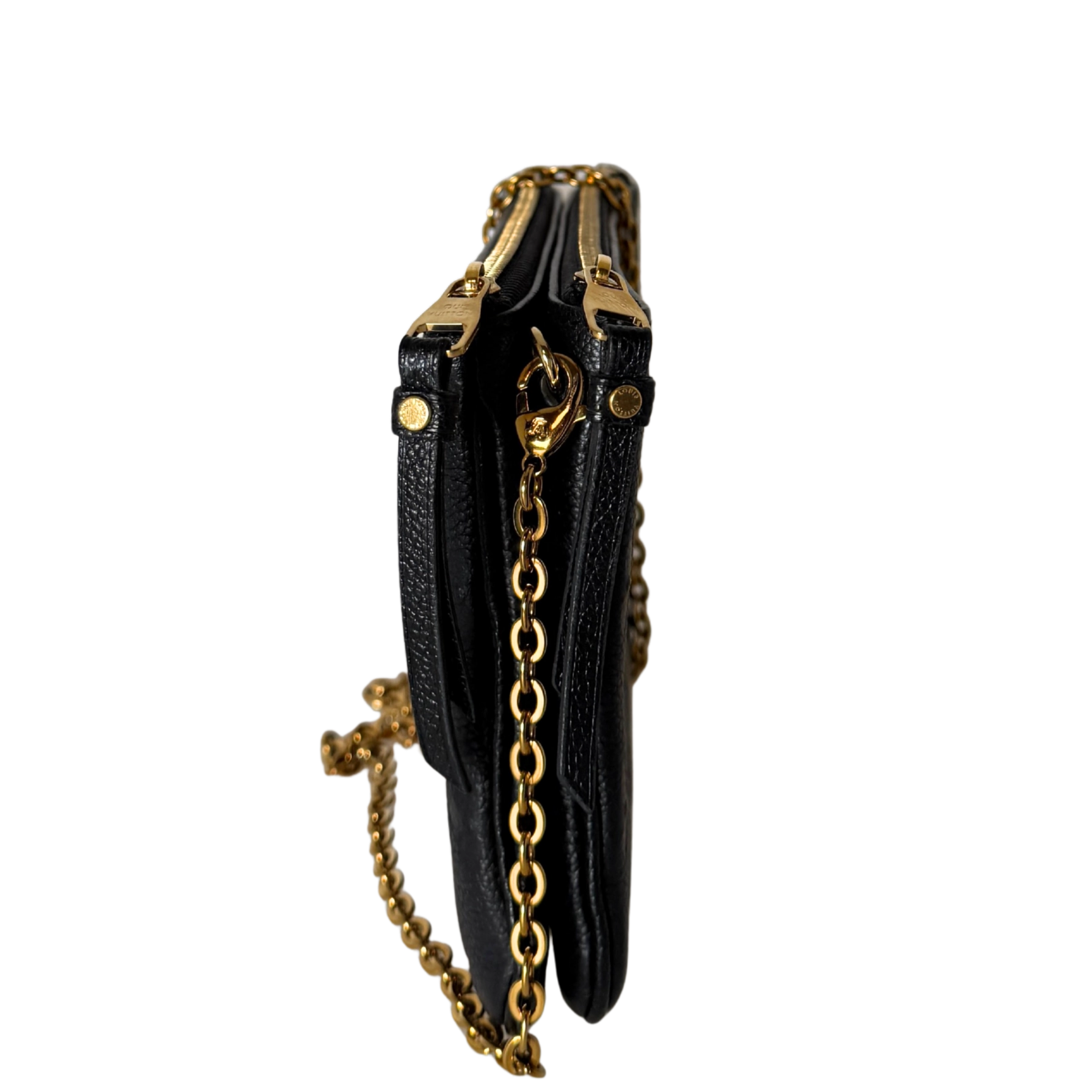 Louis Vuitton Pochette Double Zip Monogram Empreinte Schwarz Fullset / sehr gut Louis Vuitton