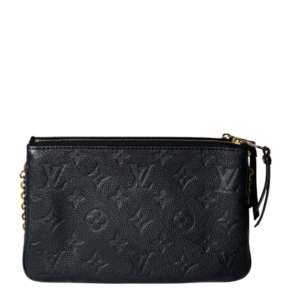 Louis Vuitton Pochette Double Zip Monogram Empreinte Schwarz Fullset / sehr gut Louis Vuitton