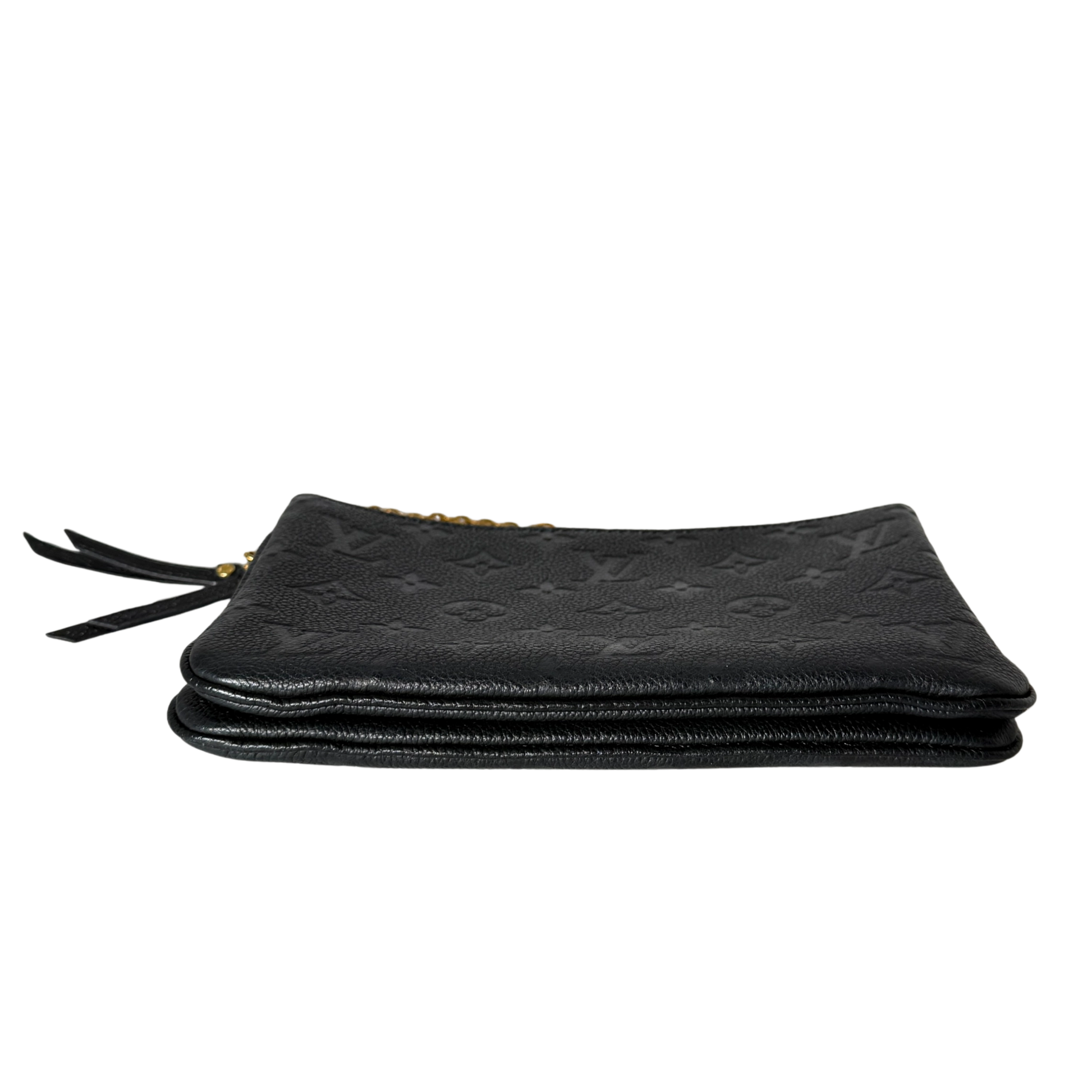 Louis Vuitton Pochette Double Zip Monogram Empreinte Schwarz Fullset / sehr gut Louis Vuitton