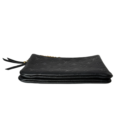 Louis Vuitton Pochette Double Zip Monogram Empreinte Schwarz Fullset / sehr gut Louis Vuitton
