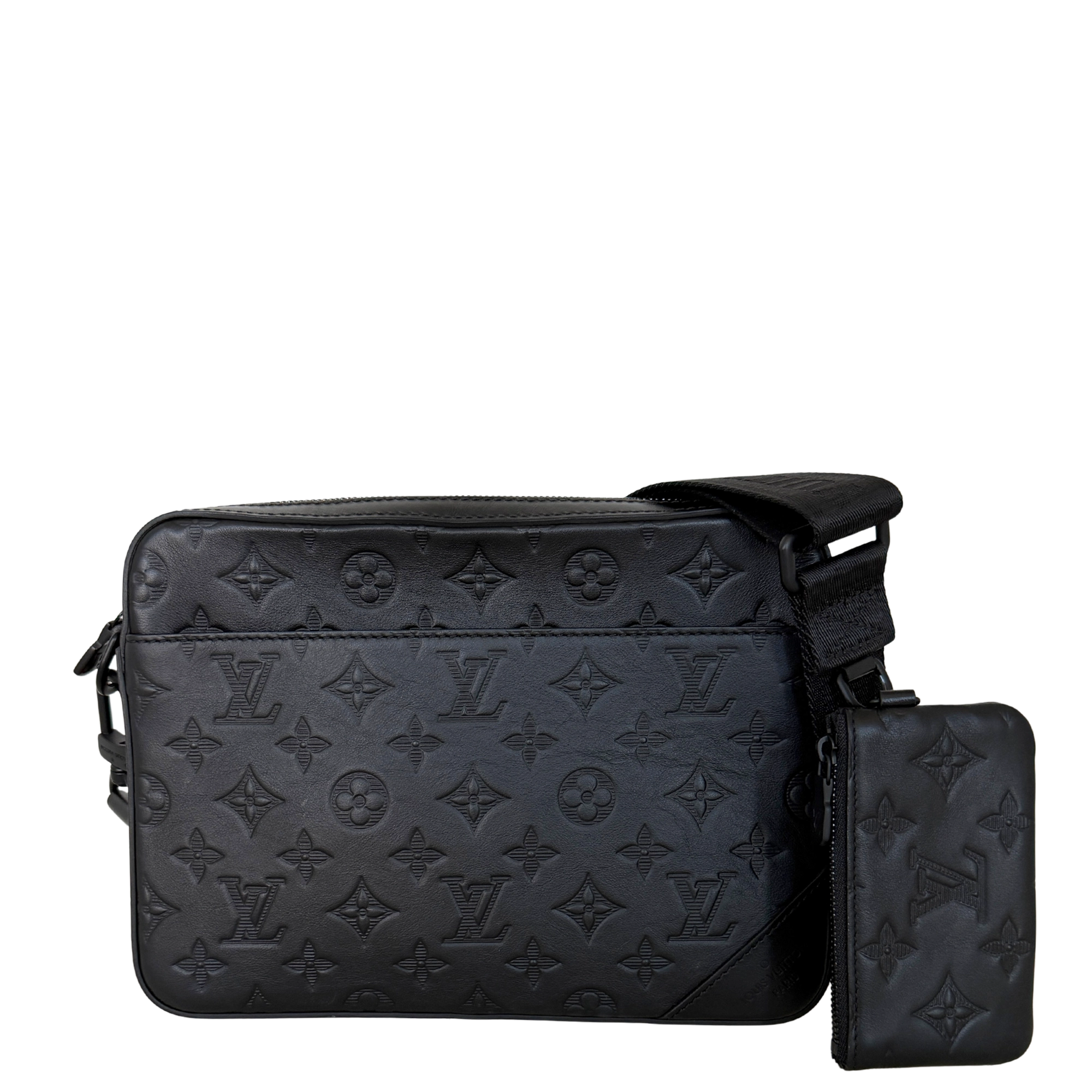Louis Vuitton Duo Messenger Bag Schwarz Fullset M69827 / sehr gut Louis Vuitton