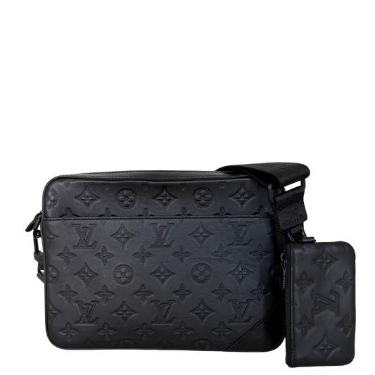 Louis Vuitton Duo Messenger Bag Schwarz Fullset M69827 / sehr gut Louis Vuitton
