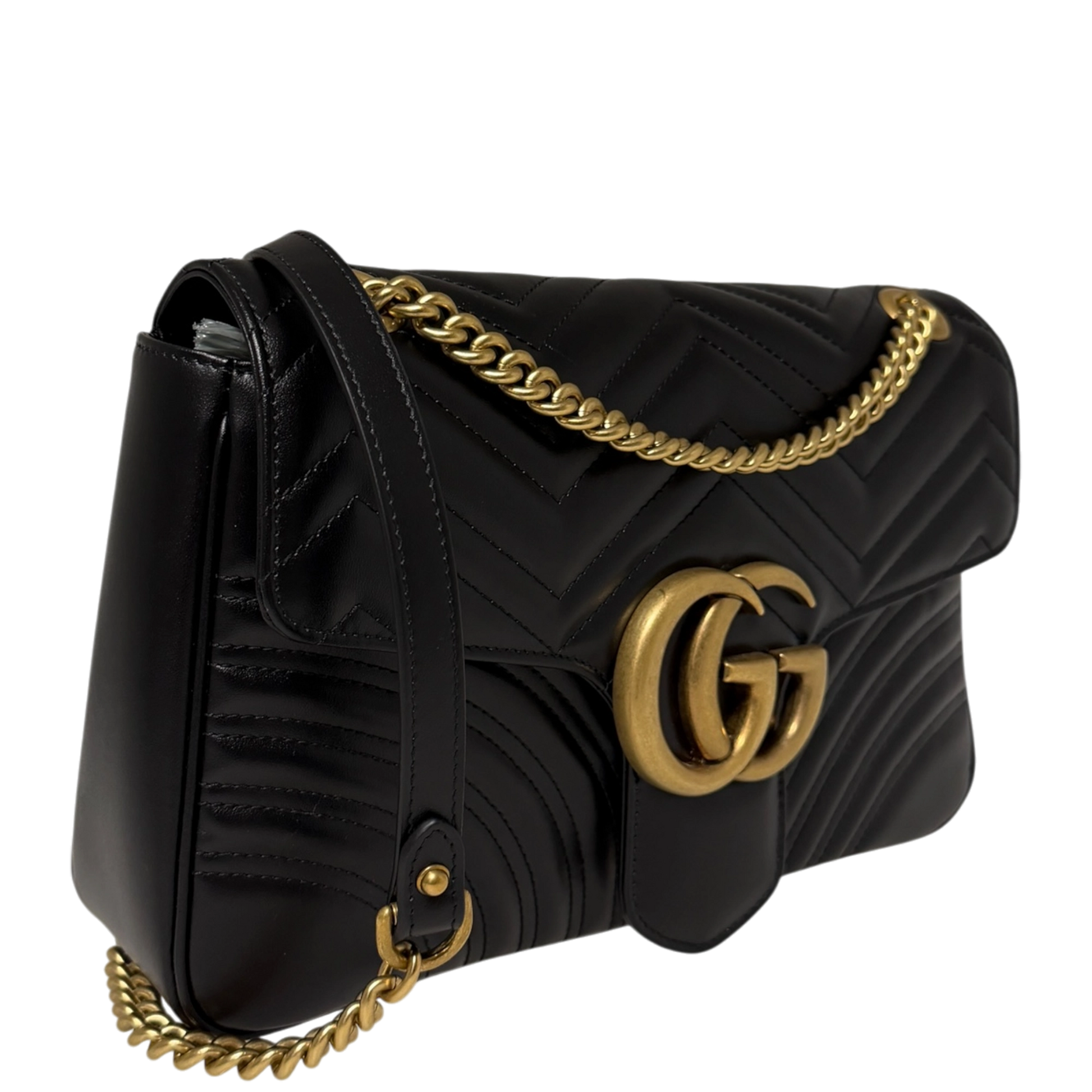 Gucci GG Marmont Medium Leder schwarz aktuelle Version  / neuwertig Gucci