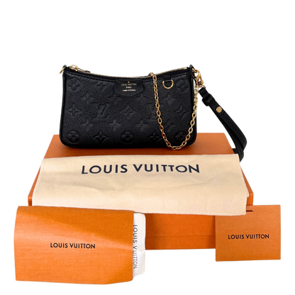 Louis Vuitton Easy Pouch On Strap Monogram Empreinte Schwarz Fullset / sehr gut Louis Vuitton