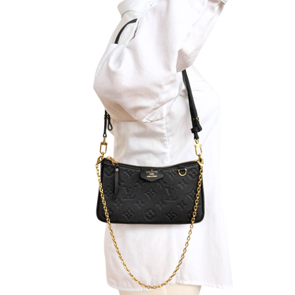 Louis Vuitton Easy Pouch On Strap Monogram Empreinte Schwarz Fullset / sehr gut Louis Vuitton