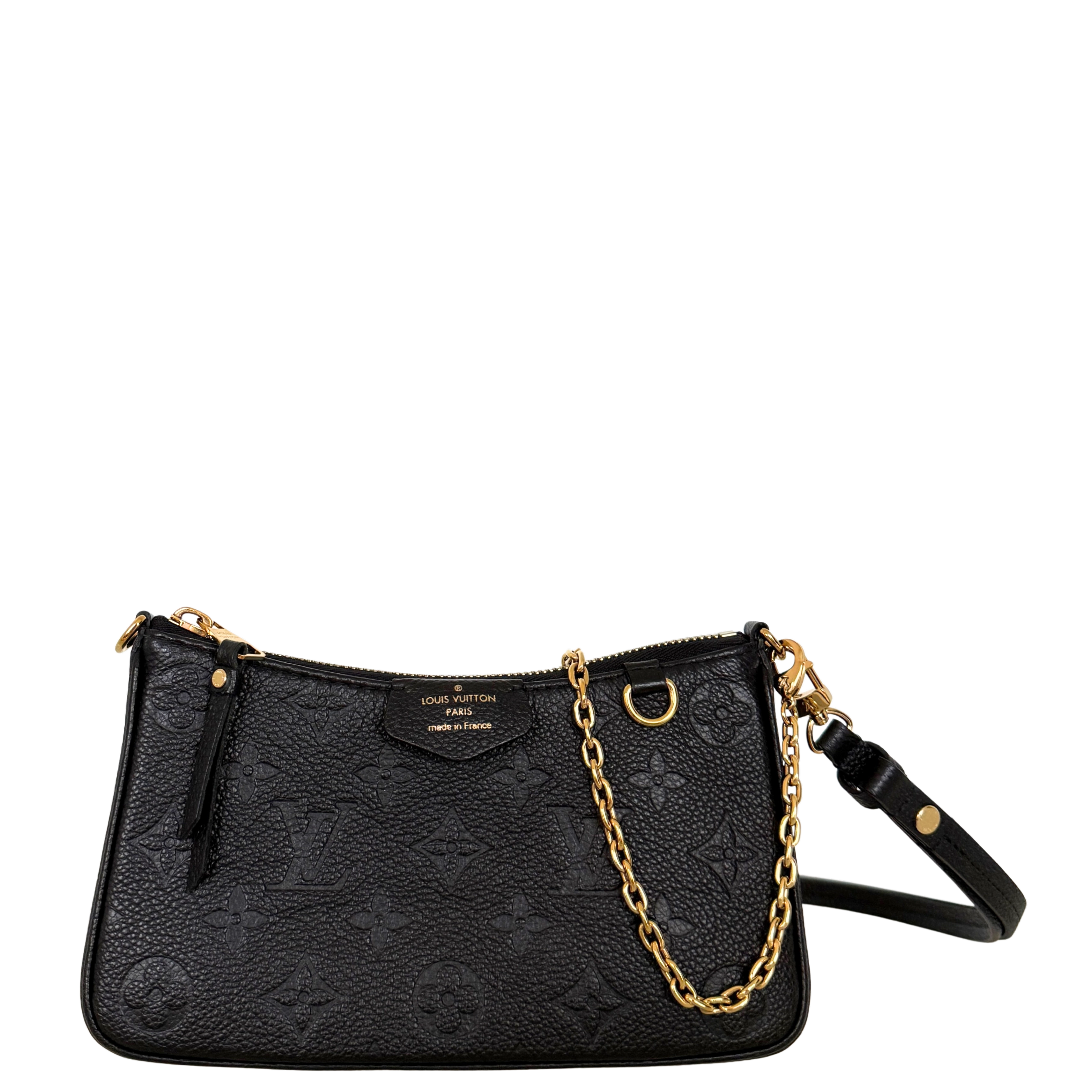 Louis Vuitton Easy Pouch On Strap Monogram Empreinte Schwarz Fullset / sehr gut Louis Vuitton