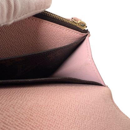 Louis Vuitton Emilie Geldbörse Monogram Canvas Braun / gut