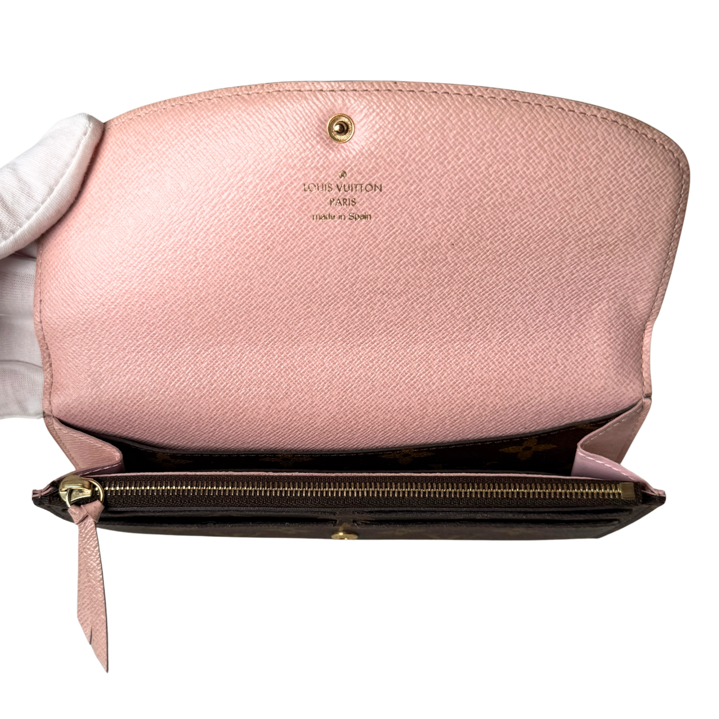 Louis Vuitton Emilie Geldbörse Monogram Canvas Braun / gut