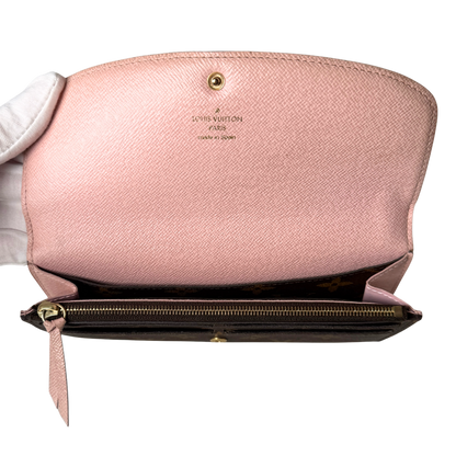 Louis Vuitton Emilie Geldbörse Monogram Canvas Braun / gut