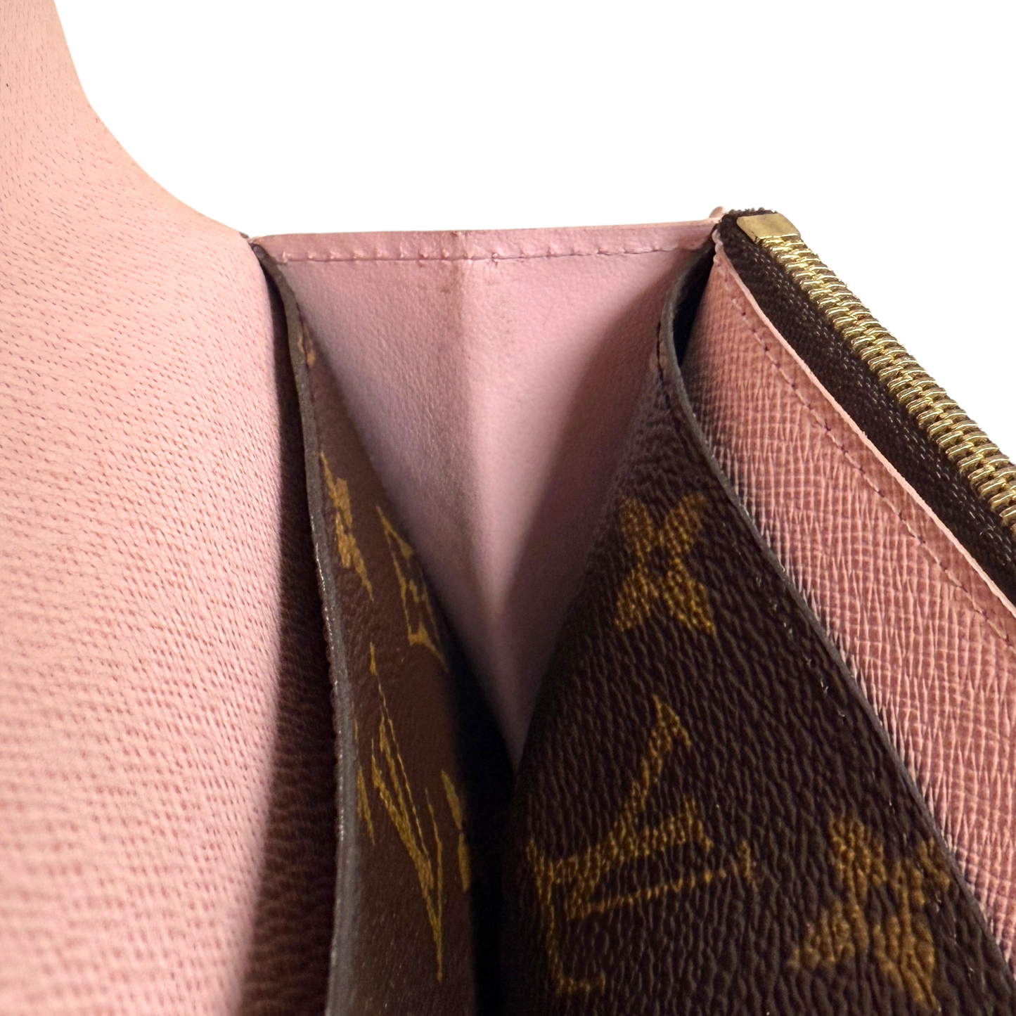 Louis Vuitton Emilie Geldbörse Monogram Canvas Braun / gut