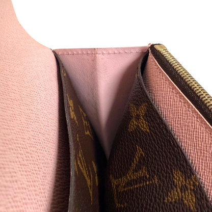 Louis Vuitton Emilie Geldbörse Monogram Canvas Braun / gut