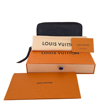 Louis Vuitton Zippy Geldbörse  Empreinte Marineblau Fullset / sehr gut Louis Vuitton