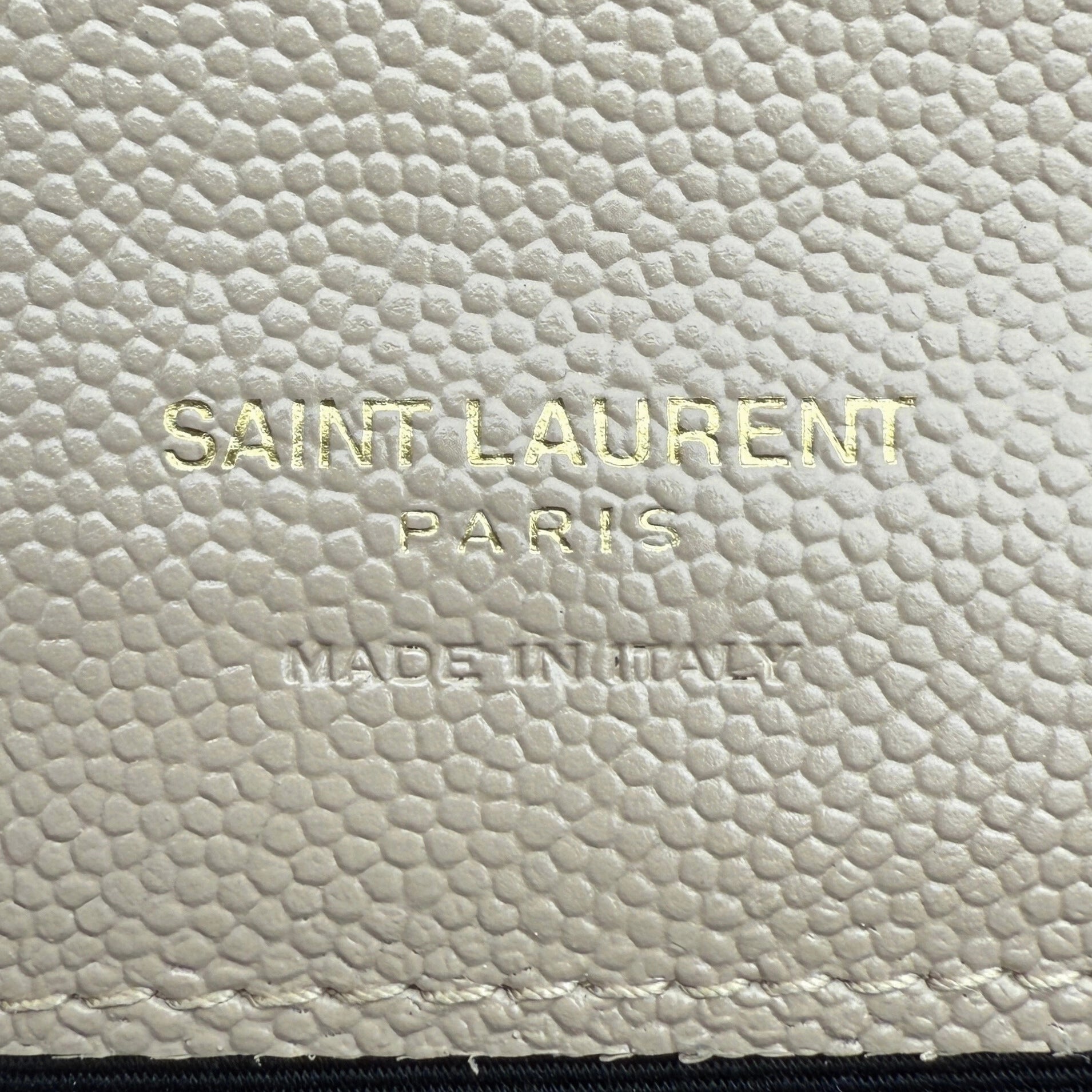 Saint Laurent Envelope Tasche mit Überschlag Dark Beige / neuwertig Saint Laurent