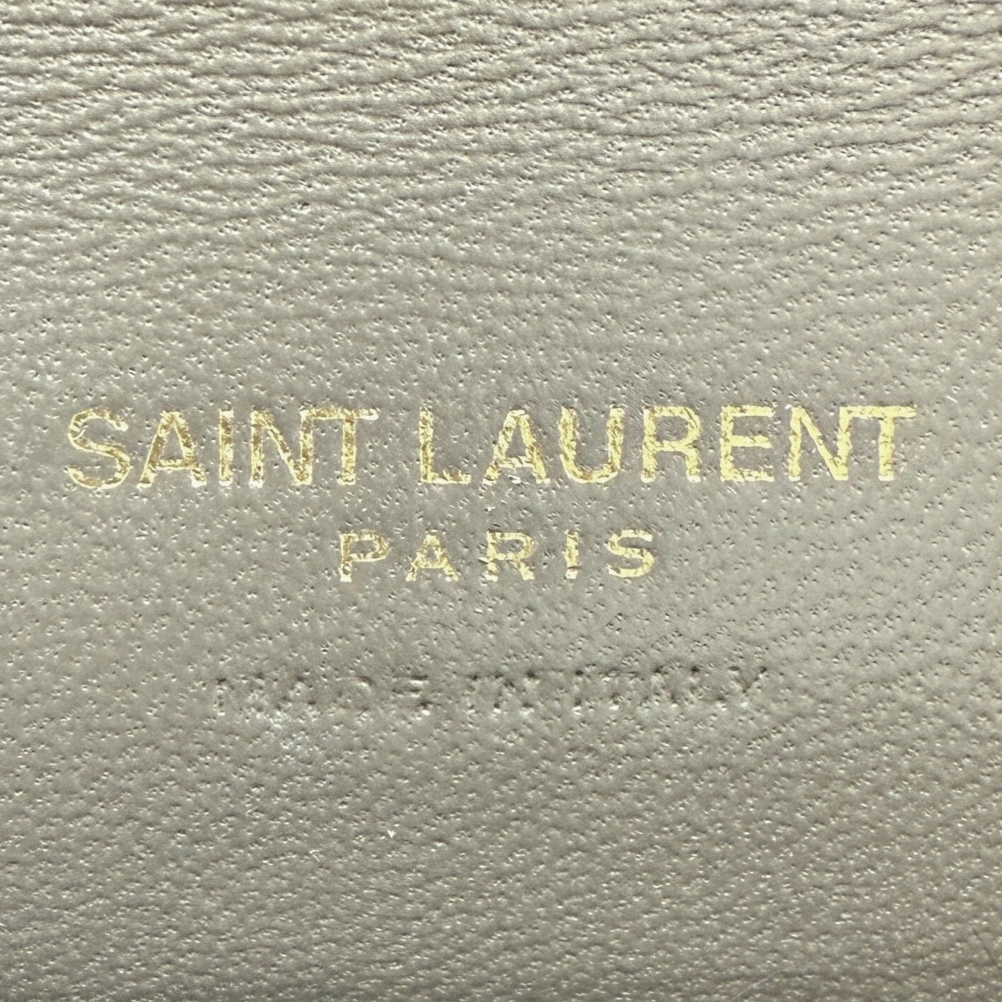 Saint Laurent Envelope Tasche mit Überschlag Metallic Taupe / neuwertig Saint Laurent
