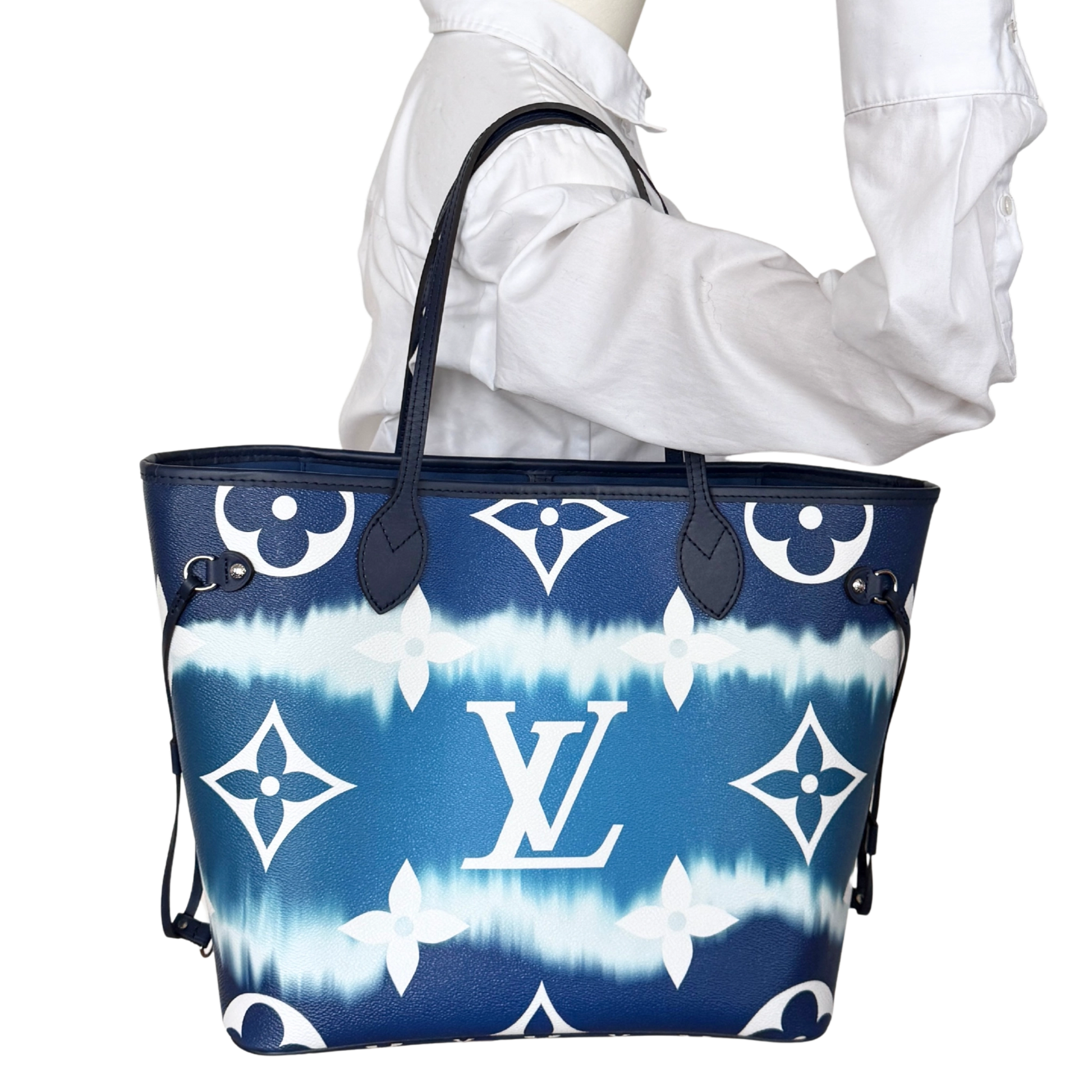 Louis Vuitton LV Escale Neverfull MM Blau / neuwertig Louis Vuitton