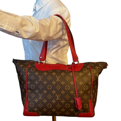 Louis Vuitton Monogram Estrela MM M51193 Braun Rot / gut Louis Vuitton