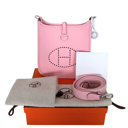 Hermès Eveleyne 16 Taurillon Clemence Rose Sakura Fullset / neuwertig Hermès