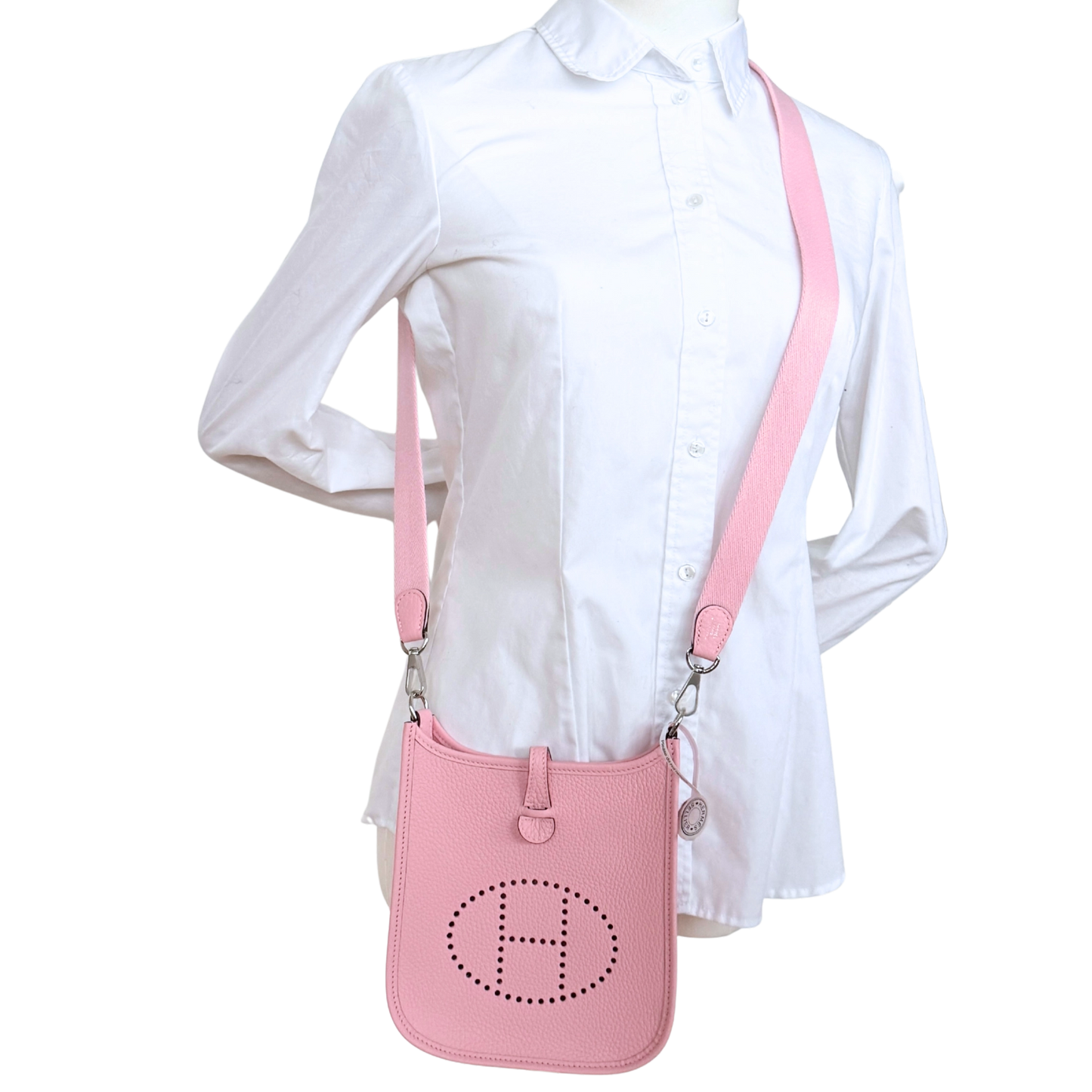 Hermès Eveleyne 16 Taurillon Clemence Rose Sakura Fullset / neuwertig Hermès