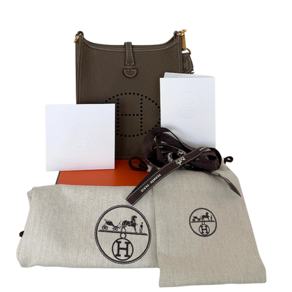 Hermès Evelyne 16 Amazone Taurillon Clemence Etoupe Fullset / neuwertig Hermès