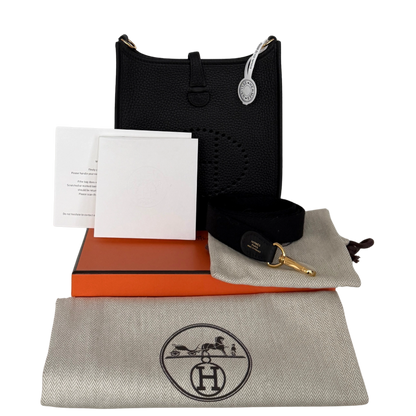 Hermès Evelyne 16 Amazone Taurillon Clemence Noir Fullset / neuwertig Hermès